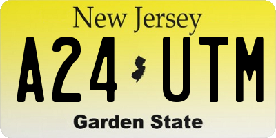 NJ license plate A24UTM