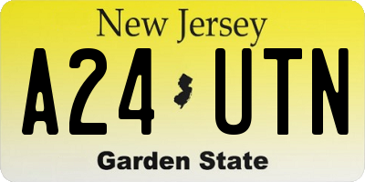 NJ license plate A24UTN