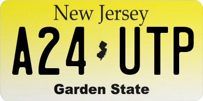 NJ license plate A24UTP