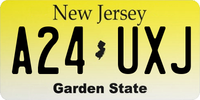 NJ license plate A24UXJ