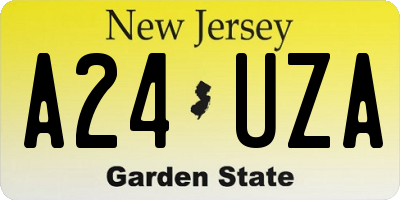 NJ license plate A24UZA