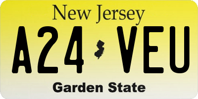 NJ license plate A24VEU