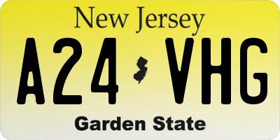 NJ license plate A24VHG