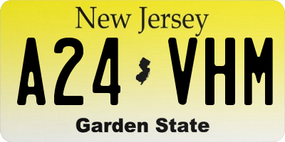 NJ license plate A24VHM
