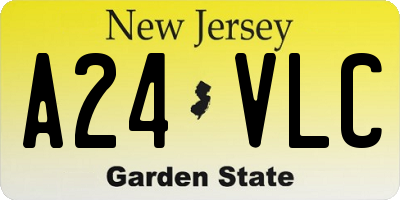 NJ license plate A24VLC