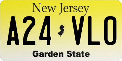 NJ license plate A24VLO