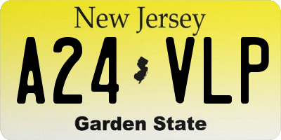 NJ license plate A24VLP