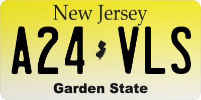 NJ license plate A24VLS