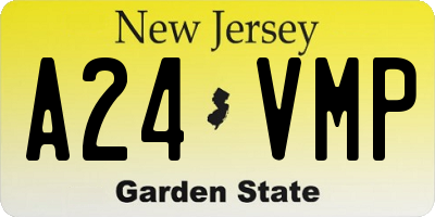 NJ license plate A24VMP