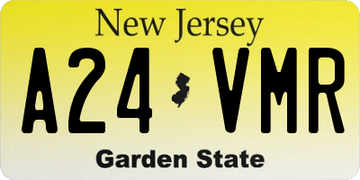 NJ license plate A24VMR