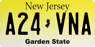 NJ license plate A24VNA