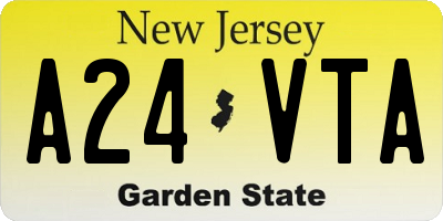 NJ license plate A24VTA