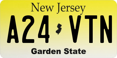 NJ license plate A24VTN