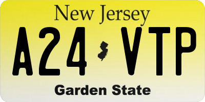 NJ license plate A24VTP
