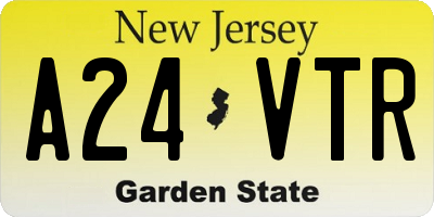 NJ license plate A24VTR