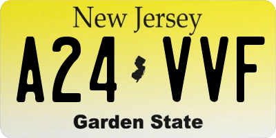 NJ license plate A24VVF