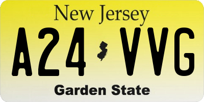 NJ license plate A24VVG
