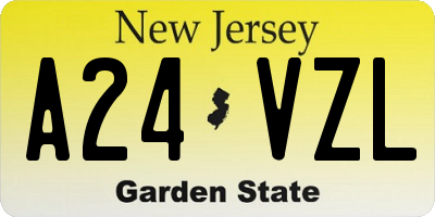 NJ license plate A24VZL