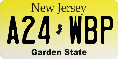 NJ license plate A24WBP