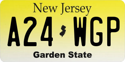 NJ license plate A24WGP