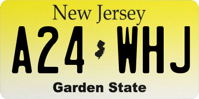 NJ license plate A24WHJ