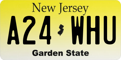 NJ license plate A24WHU