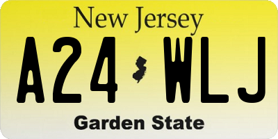 NJ license plate A24WLJ