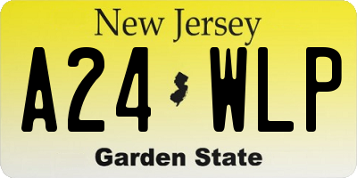 NJ license plate A24WLP