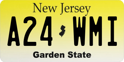 NJ license plate A24WMI