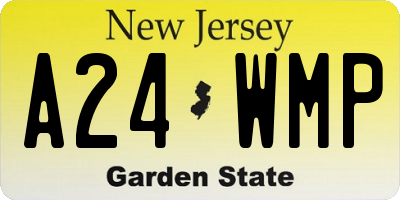 NJ license plate A24WMP