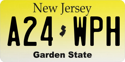 NJ license plate A24WPH