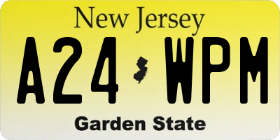 NJ license plate A24WPM