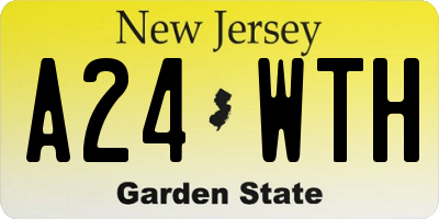 NJ license plate A24WTH