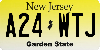 NJ license plate A24WTJ