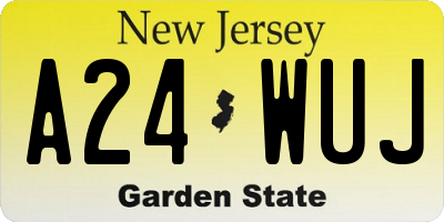 NJ license plate A24WUJ