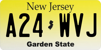 NJ license plate A24WVJ