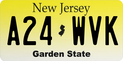 NJ license plate A24WVK