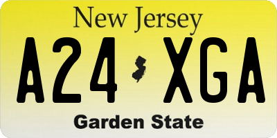 NJ license plate A24XGA