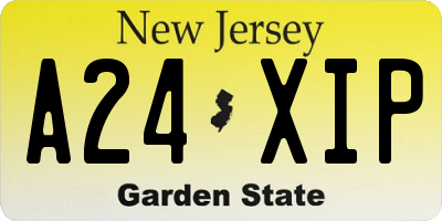 NJ license plate A24XIP