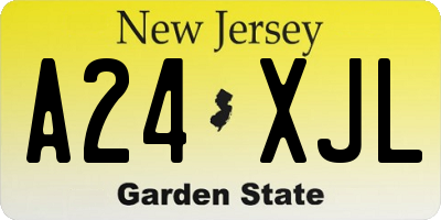 NJ license plate A24XJL