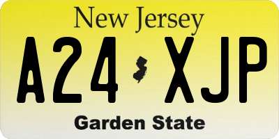 NJ license plate A24XJP