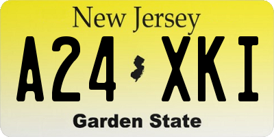 NJ license plate A24XKI
