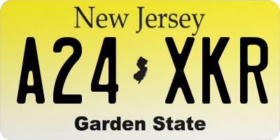 NJ license plate A24XKR