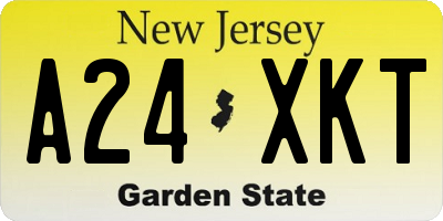 NJ license plate A24XKT