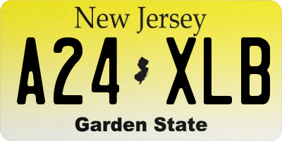 NJ license plate A24XLB