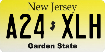 NJ license plate A24XLH