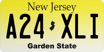 NJ license plate A24XLI