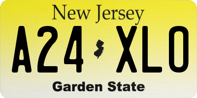 NJ license plate A24XLO