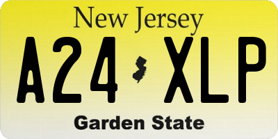 NJ license plate A24XLP