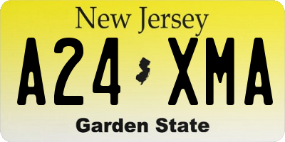 NJ license plate A24XMA